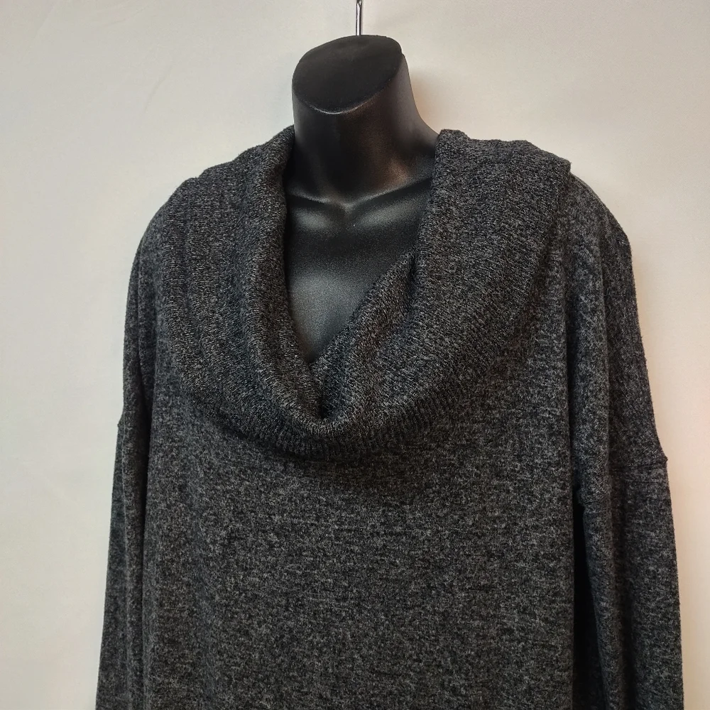 Express Women's Gray Black Cowl Neck Sweater Size L_5